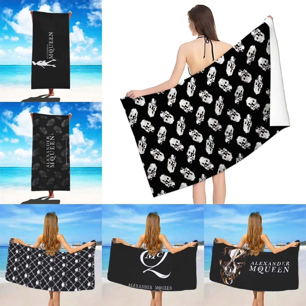 Beach Towel Microfiber Sand Free Quick Dry Soft Sandproof Pool Towels Gift for A-Alexander McQuees Women Travel Shower