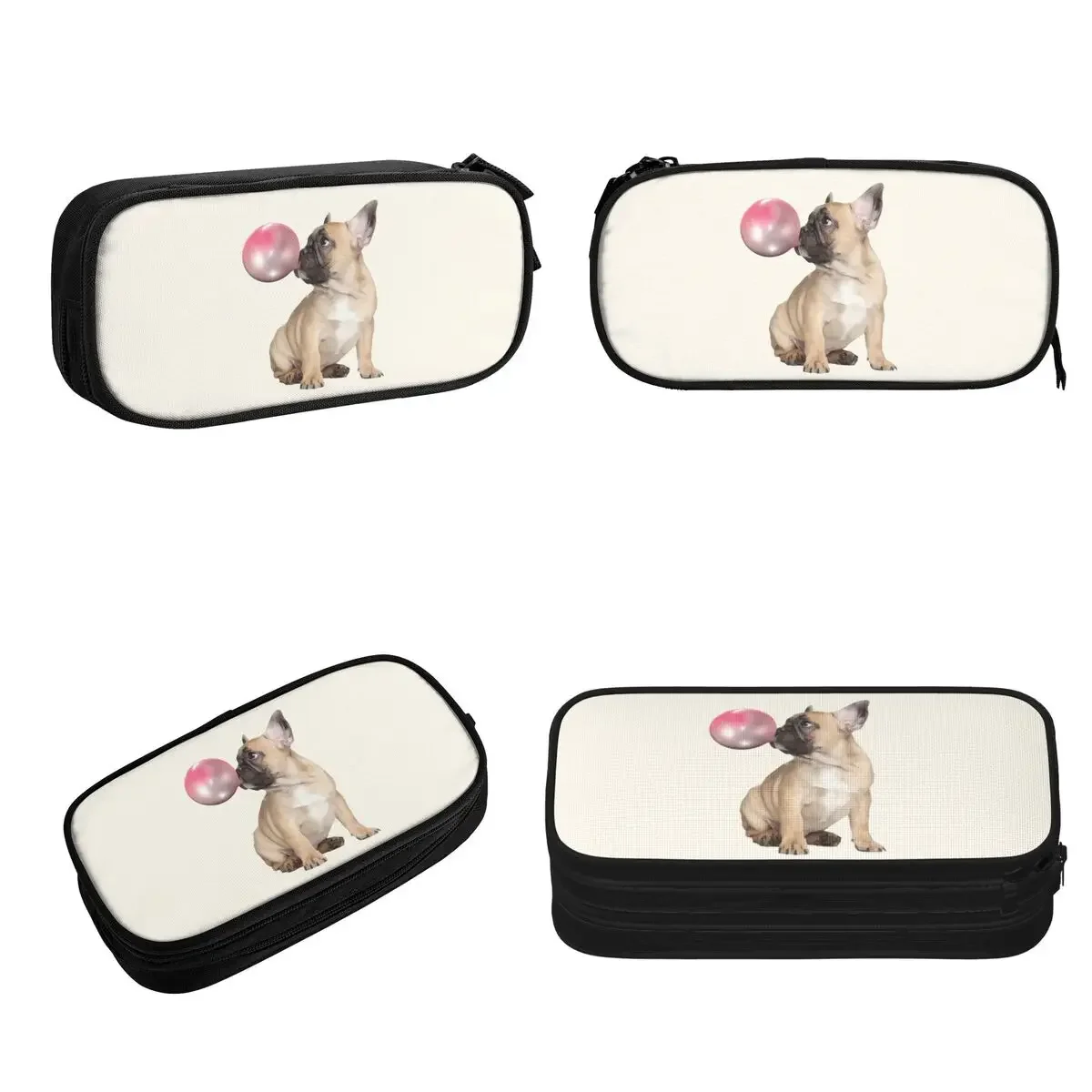 French Bulldog Dog Pencil Cases Big Capacity Pen Bags Pen Box Pencil Pouch For Boys Girls Students Stationery School Office