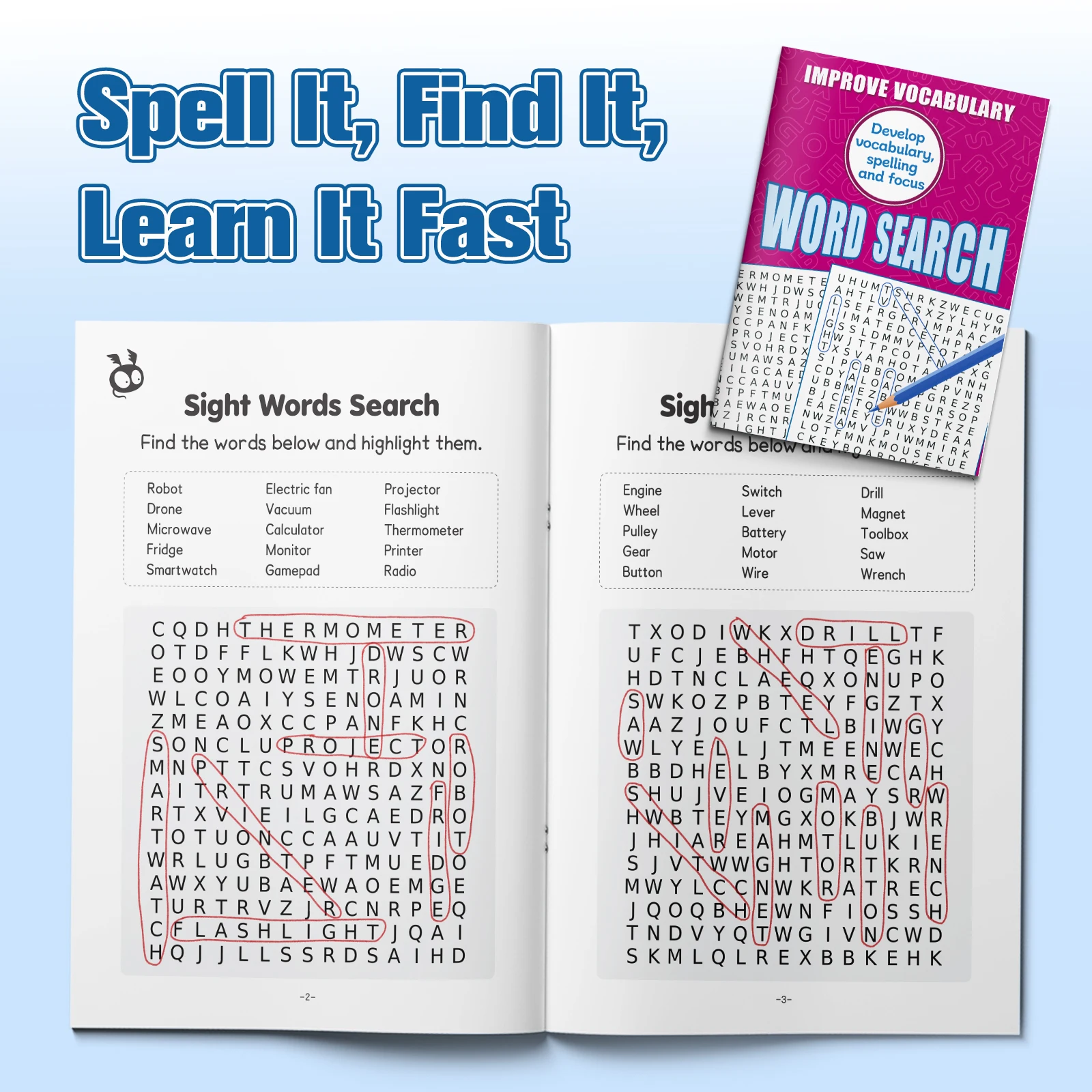 Word Search for Kids – Fun Puzzle Book to Boost Vocabulary and Focus Skills