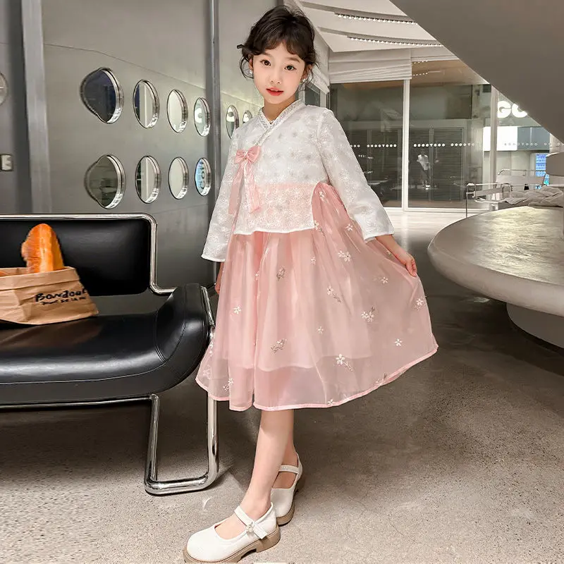 

Girls' Improved Korean Hanbok Ethnic Dress Children's 2025 New Korean Trendy Hanbok Dress For Birthday Gifts LI091