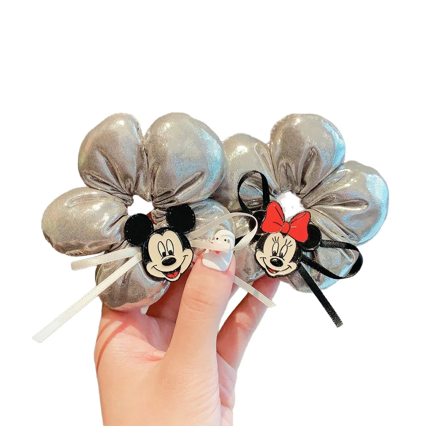 Детский элитный цветок Disney, лепестки волос, круг для девочек, фрикадельки для маленьких девочек, трехмерные волосы, сладкий бант, веревка для головы