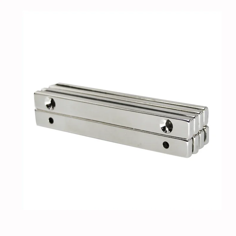 N35 50x10x5-4 50x15x5-5 50x20x5-5 50x20x5-5 Block Magnets countersunk with Holes Strip Single  Double Neodymium Magnet Powerful