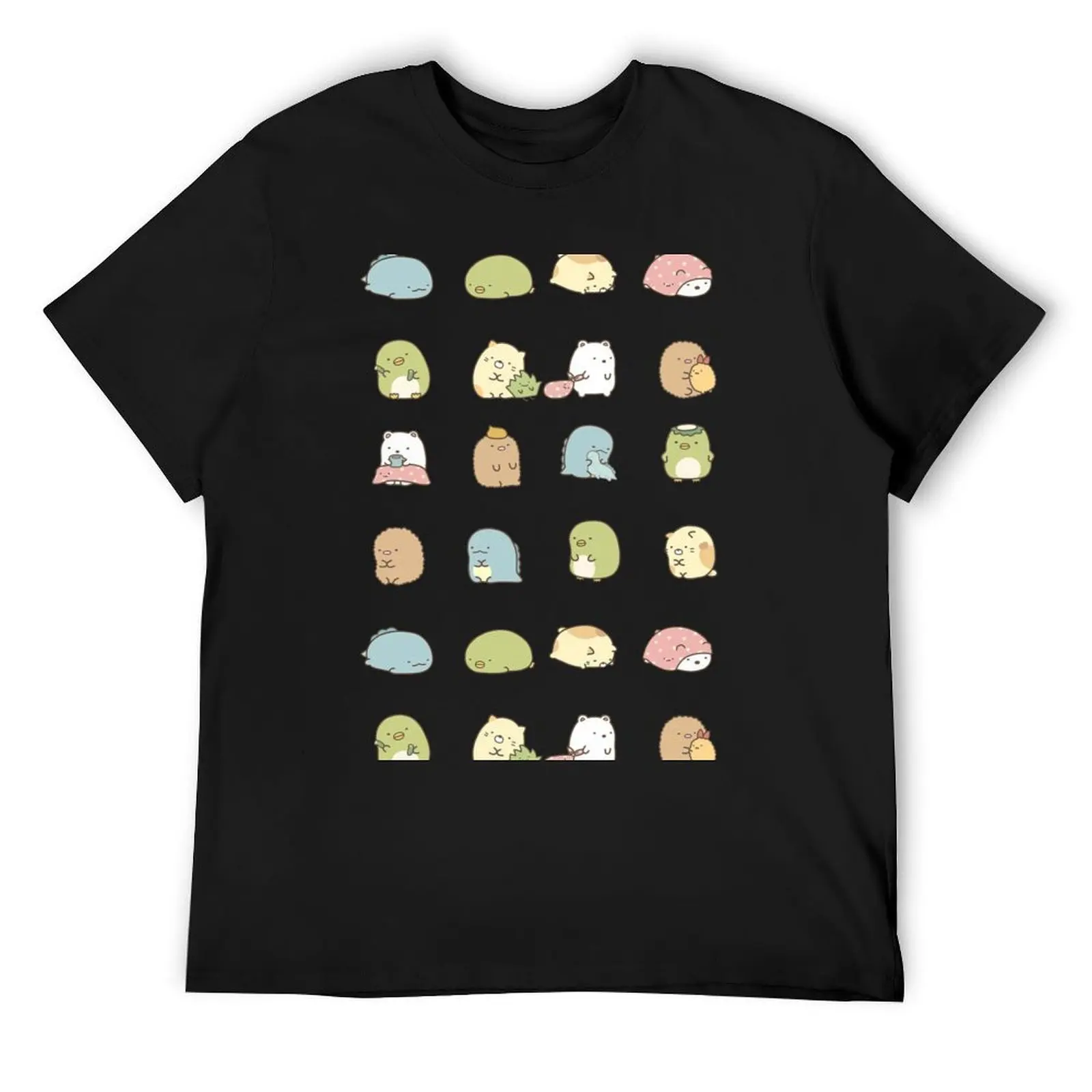

Футболка с узором Sumikko Gurashi, забавные футболки с мемми, одежда для мальчиков, рубашки с животным принтом, мужская одежда больших размеров с графикой
