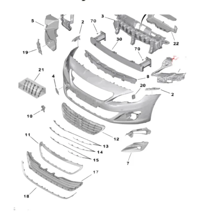 1612445180 1612445280 Suitable for Peugeot new 408 headlight bracket side reinforcement bracket mesh bracket