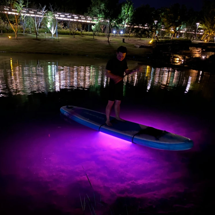 Luzes LED SUP subaquáticas, luzes LED, remo noturno