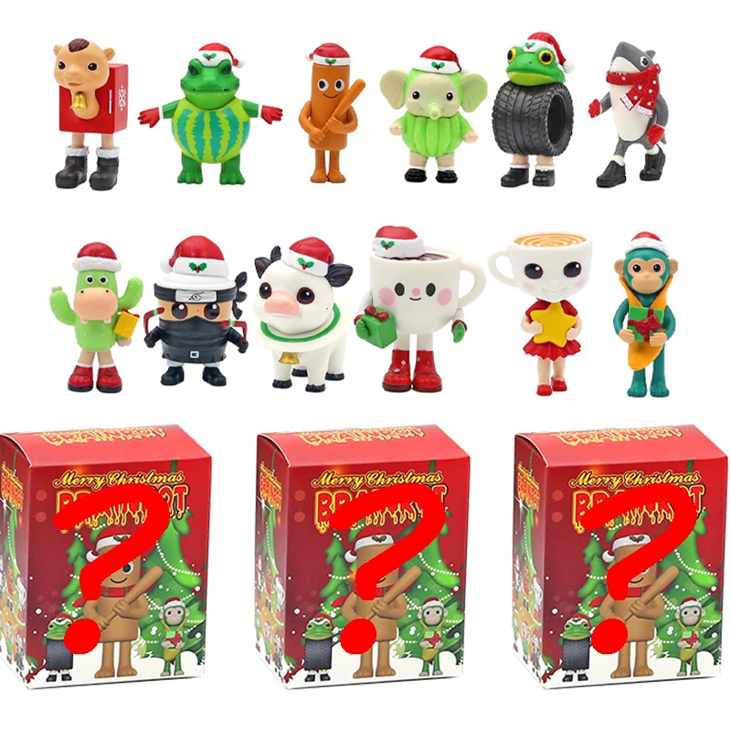 عيد الميلاد طبعة Tangtungsahur الشكل مضحك دمية سطح المكتب ديكور Tralalero Tralala نموذج لجسم صندوق غامض الاطفال هدايا عيد الميلاد