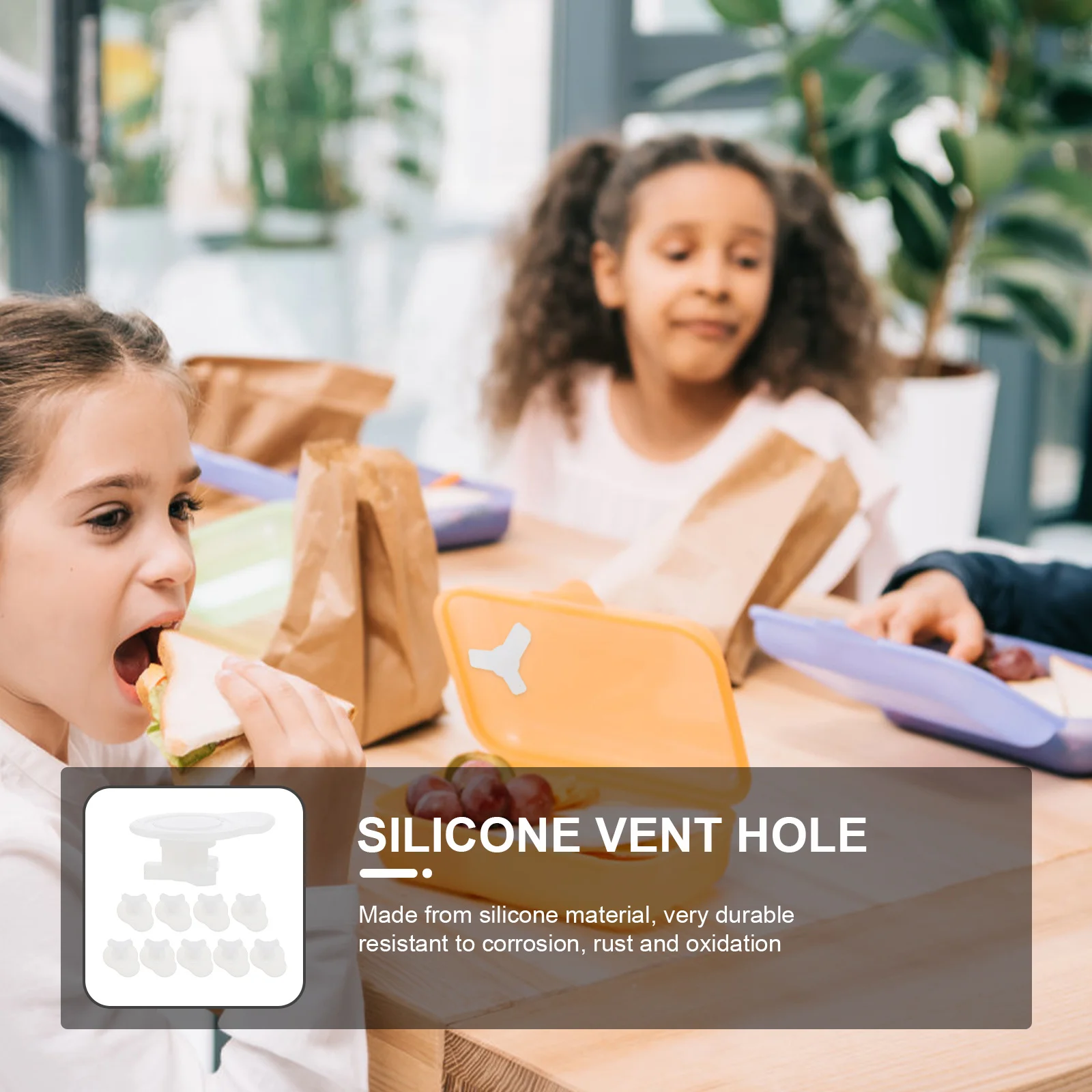 

10pcs Silicone Air Vent Hole For Food Box Lid Replacement Multifunctional Kitchen Essentials Preservation Box