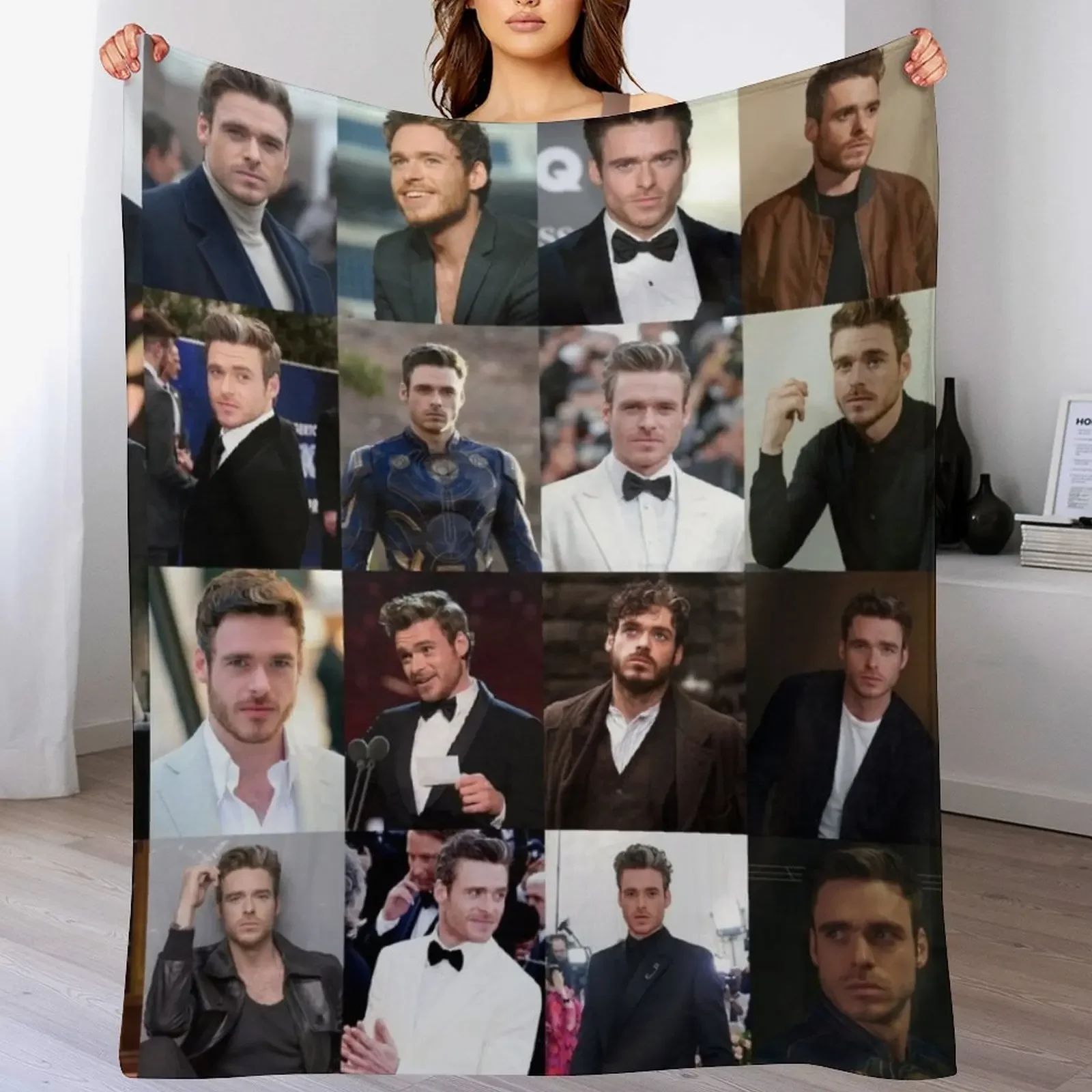 

Richard Madden Throw Blanket Warm Accent Blanket for Living Room Decoration