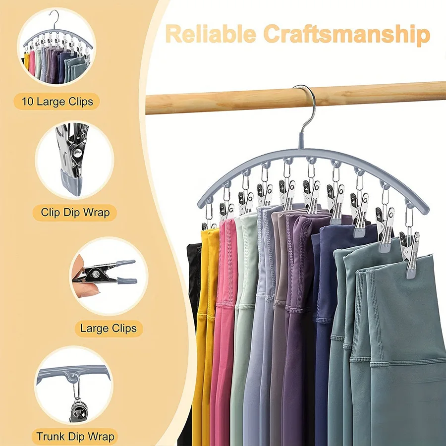 New stainless steel hangs clip, non-slip underwear/socks drying rack, wind-proof drying rack, space-saving wardrobe shelving