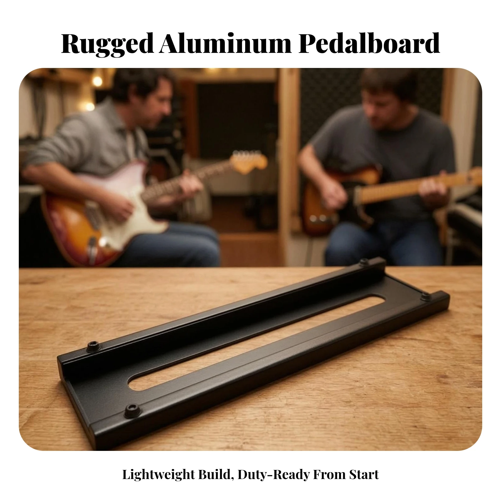 Guitar Pedalboard with Bag Slim Guitar Pedal Board Effects Pedal Board with Fasteners Sturdy Equipment Long-Lasting