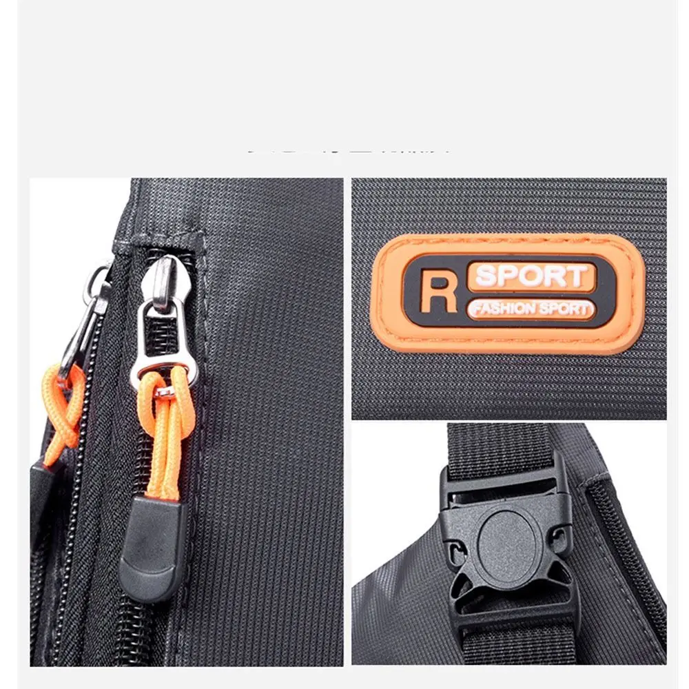 Pacote de cintura masculino à prova dwaterproof água alça ajustável grande capacidade saco de peito masculino resistente ao desgaste leve esportes cross-body saco