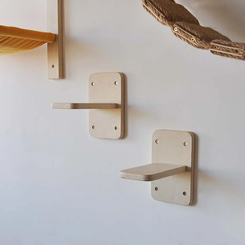 Cat climbing frame   wall solid wood board pet   jumping platform suction cup wooden board  climbing