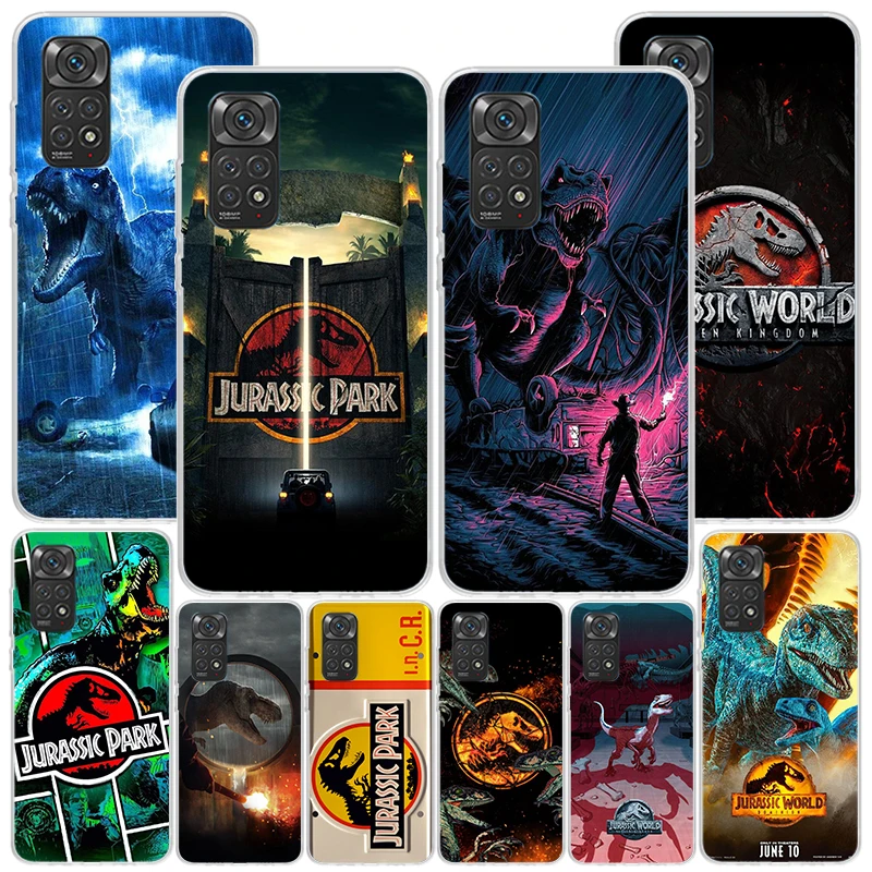 J-Jurassic Park Dinosaur World Phnoe Case for Xiaomi Redmi Note 12 11S 11E 11 10S 10 Pro Plus 9 9S 11T 9T 8 8T 7 Global Unique C