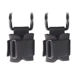 Hard Pull Weight Lifting Gloves Deadlift Metal Hook Straps with Neoprene Cushioned Wrist Padded and Anti-Skid Palm Protection