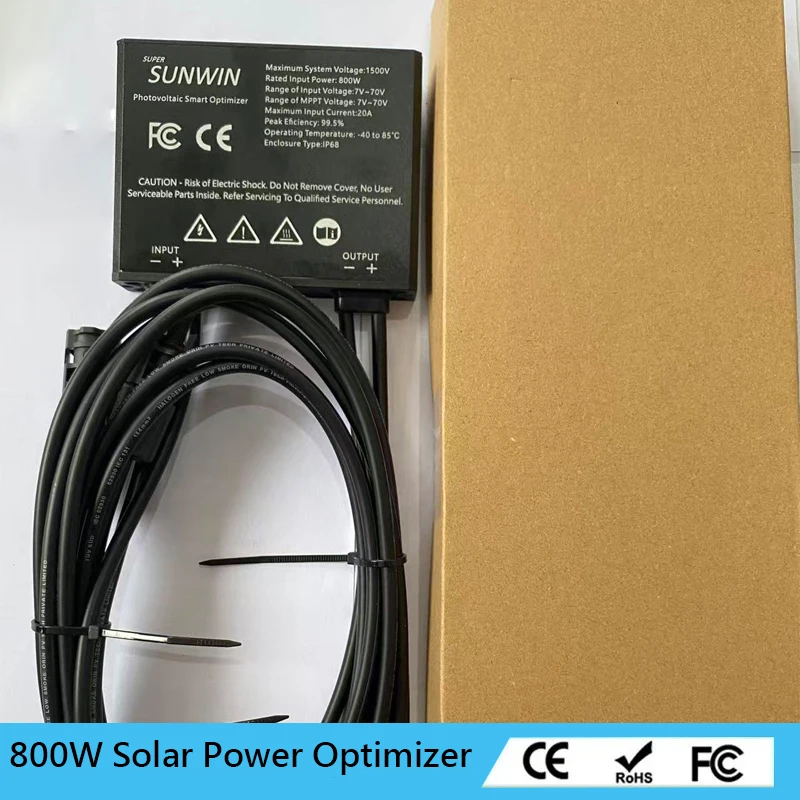

The 800W Power Optimizer MPPT 7V-70V IP68 features an all-aluminum metal casing