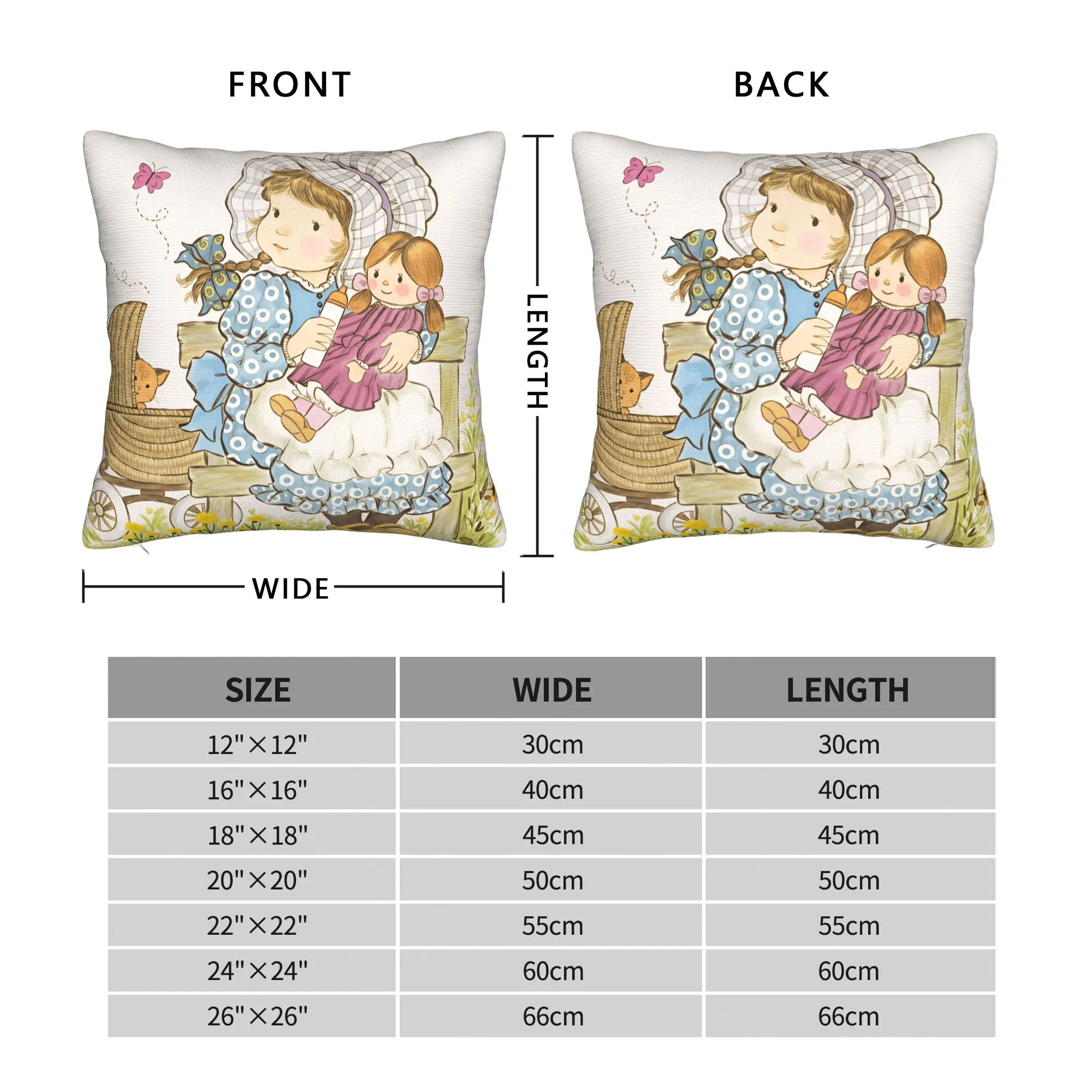 Art Sarah Kay Swing Girl Pillow Case  Design Pillow Cover Vintage Cushion Cover For Sofa Bedroom Home Decor