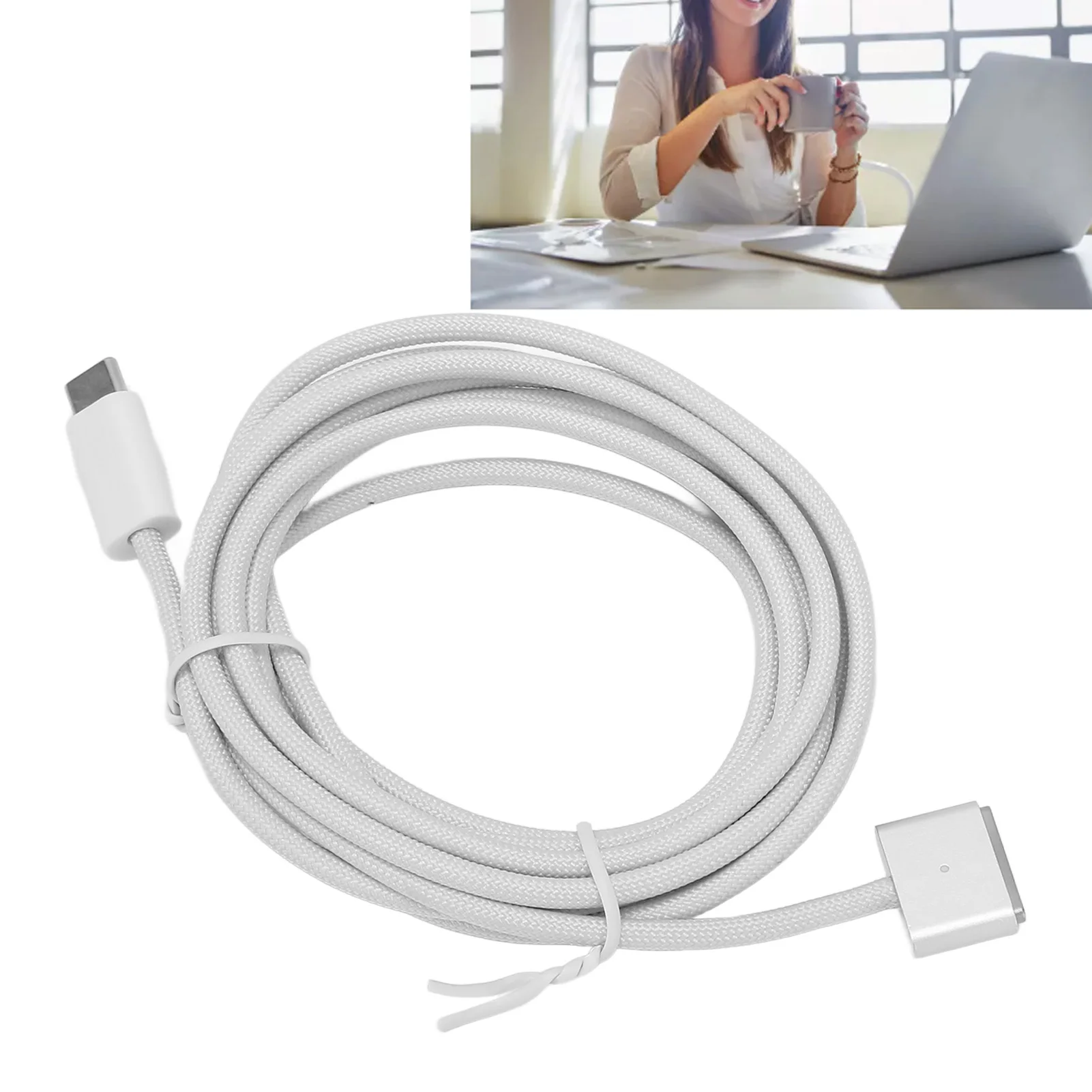 Cabo de carregamento tipo C 140W PD de carregamento rápido compatível com M1 Pro 2m