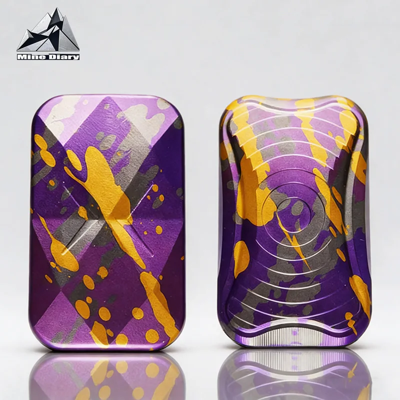 ZDEDC Spatte Inkt Onbeperkt Duwen Slider Fidget Speelgoed Cool Aluminiumlegering voor Volwassenen Angst Relief Fidget Spinner ADHD Gereedschap