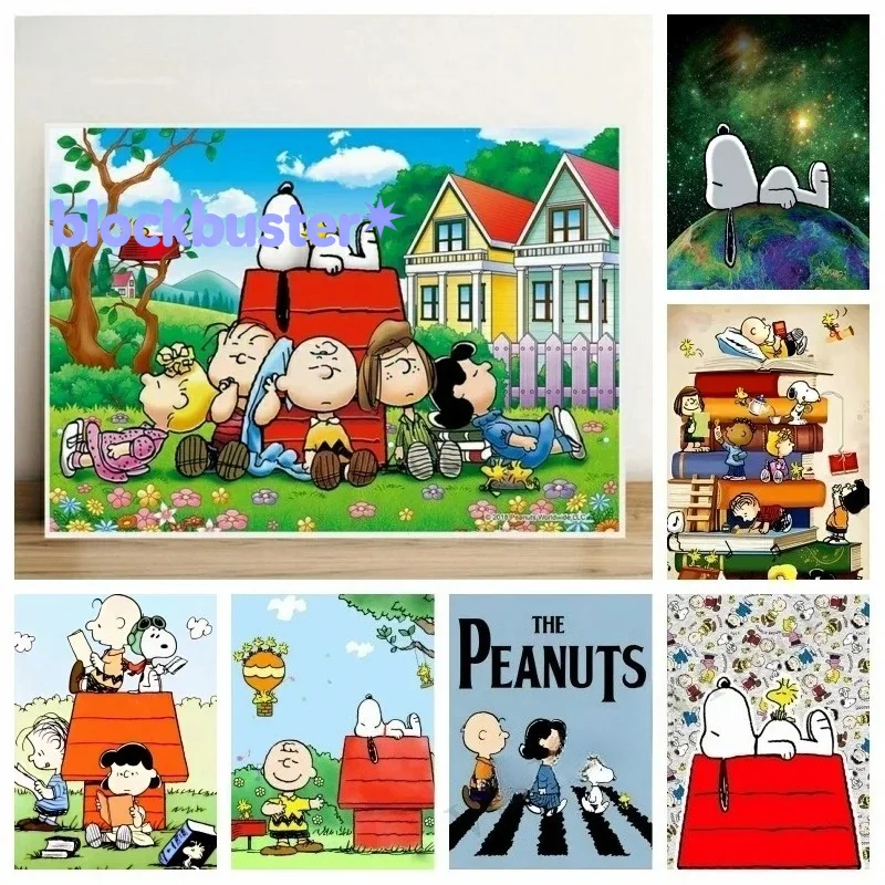 Rahmenlos 2026 Neuer und bezaubernder Cartoon-Hund Snoopy, ohne Rahmen, 5D-Diamanten DIY, Runde Komplettbohrer, Mosaik