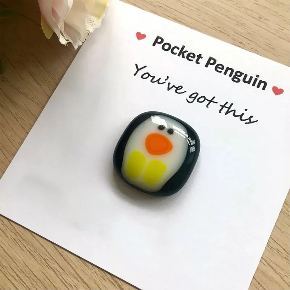 A Little Pocket Penguin Hug Keepsake Ornament Cute Gift with Small Message Card Distance Social Present During Lockdown In Stock