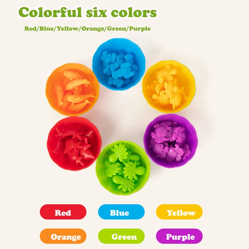 سلسلة الحيوانات للأطفال التعليم المبكر ألعاب العد التنويرية وسائل تعليمية ألعاب التصنيف المعرفي العائلي