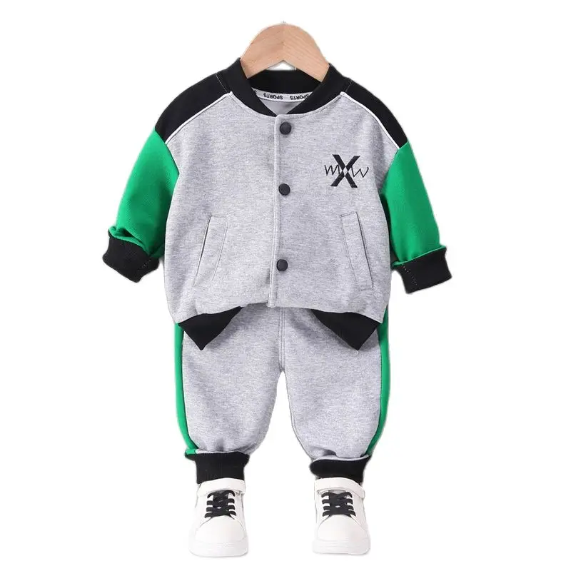 

Toddler Outfits Baby Boy Clothes 1 to 5 Years Patchwork Cardigan Sportswear Tops + Pants Tracksuits For Kids Boys Sets Clothing