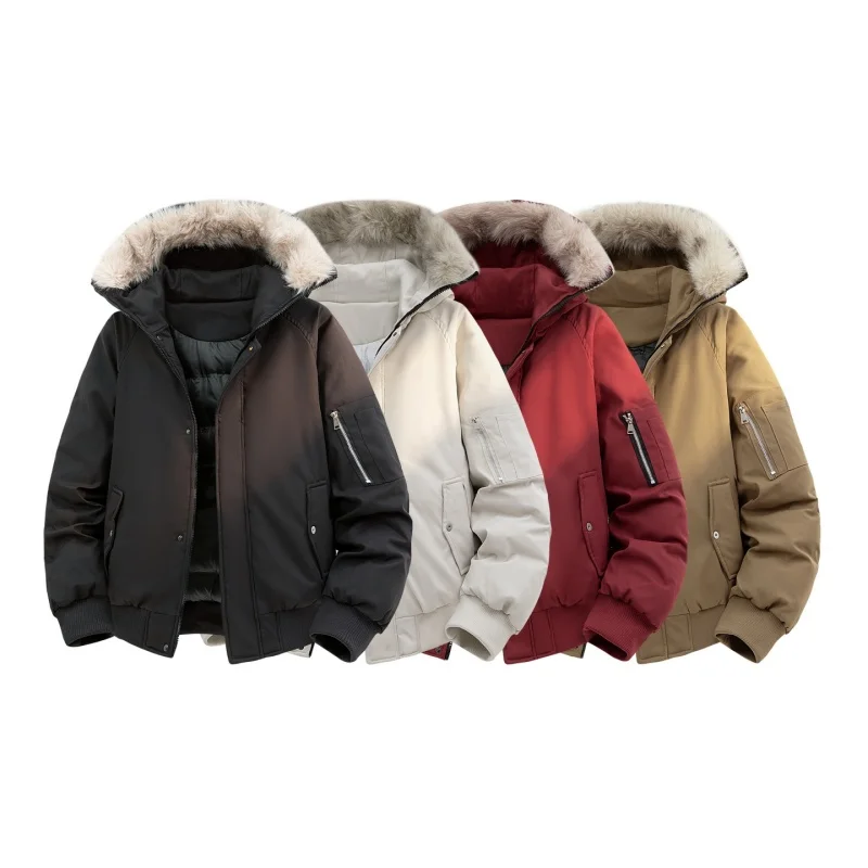 

High Quality Fashion Hooded Parkas for Men Outdoor Thickened Warm Overcoats Casual Comfortable Winter Men Cotton Clothing 2026