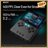 BRICK Handheld Game Console 256GB Portable Linux Video Game Console 3.2Inch 1024X768 IPS Screen Retro Game Controller B