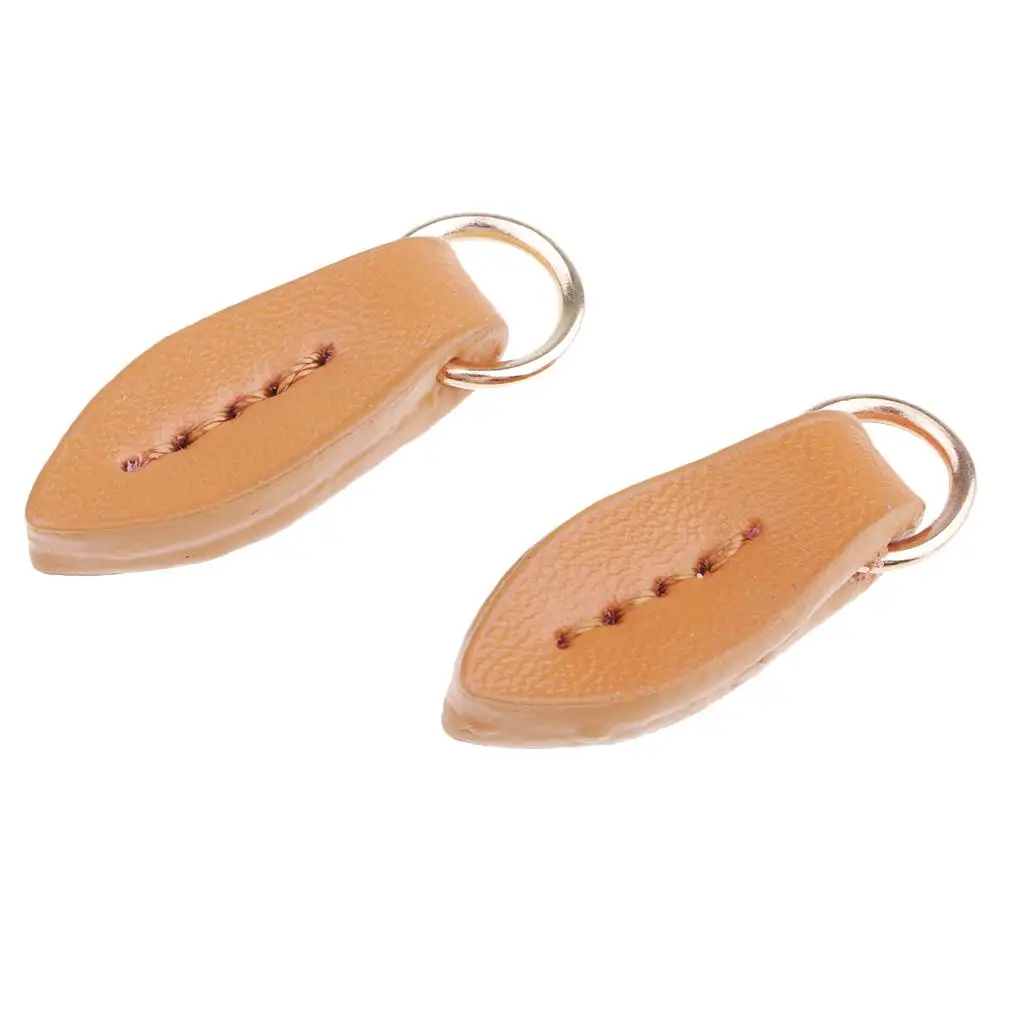 2Pcs Leaf Shaped Leather Zip Tags Zipper Pulls Zipper Extension Zip Slider Replacement Fixers Puller Slider Jacket Backpack