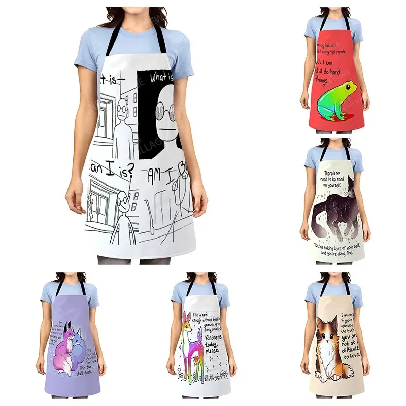 Aesthetic Women kitchen apron kids original Children Waterproof girl  princess waiter work apron oil proof cartoon kawaii cute