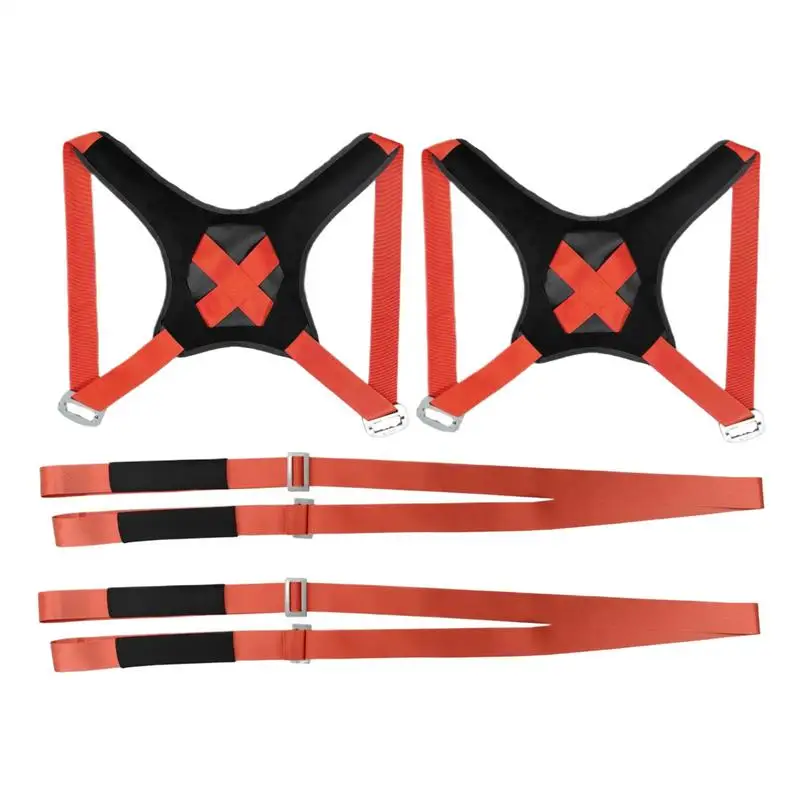 

Подъемные ремни для мебели, помощь для подъема плеч на 2 человека, регулируемые портативные движущиеся веревки, 880 фунтов для доставки, прицеп для каяка