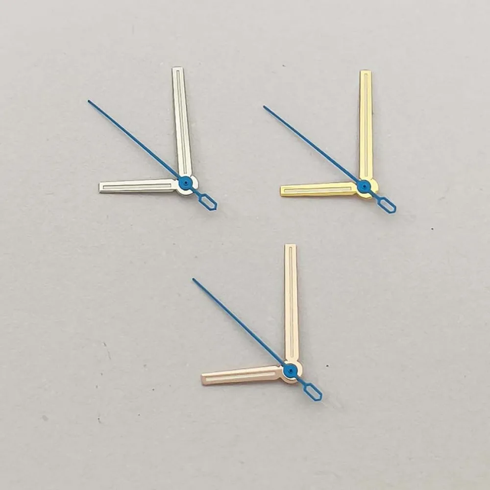 

3pcs Green Luminous Watch Hands Gold Silver Rose Flat Head Baton Needle Blue Second Hand for 8215/8200/Mingzhu 2813 Movement