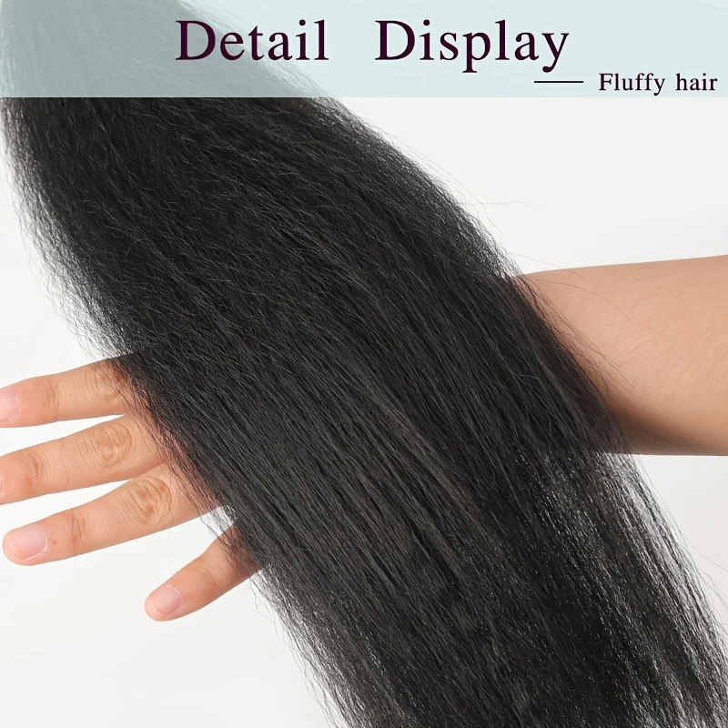 14-22" Yaki Recht Synthetisch Haar 3Pack, Natuurlijke Look, Zacht en Glad, Hoogwaardig Vlechtmateriaal, voor Halloween Kerstmis