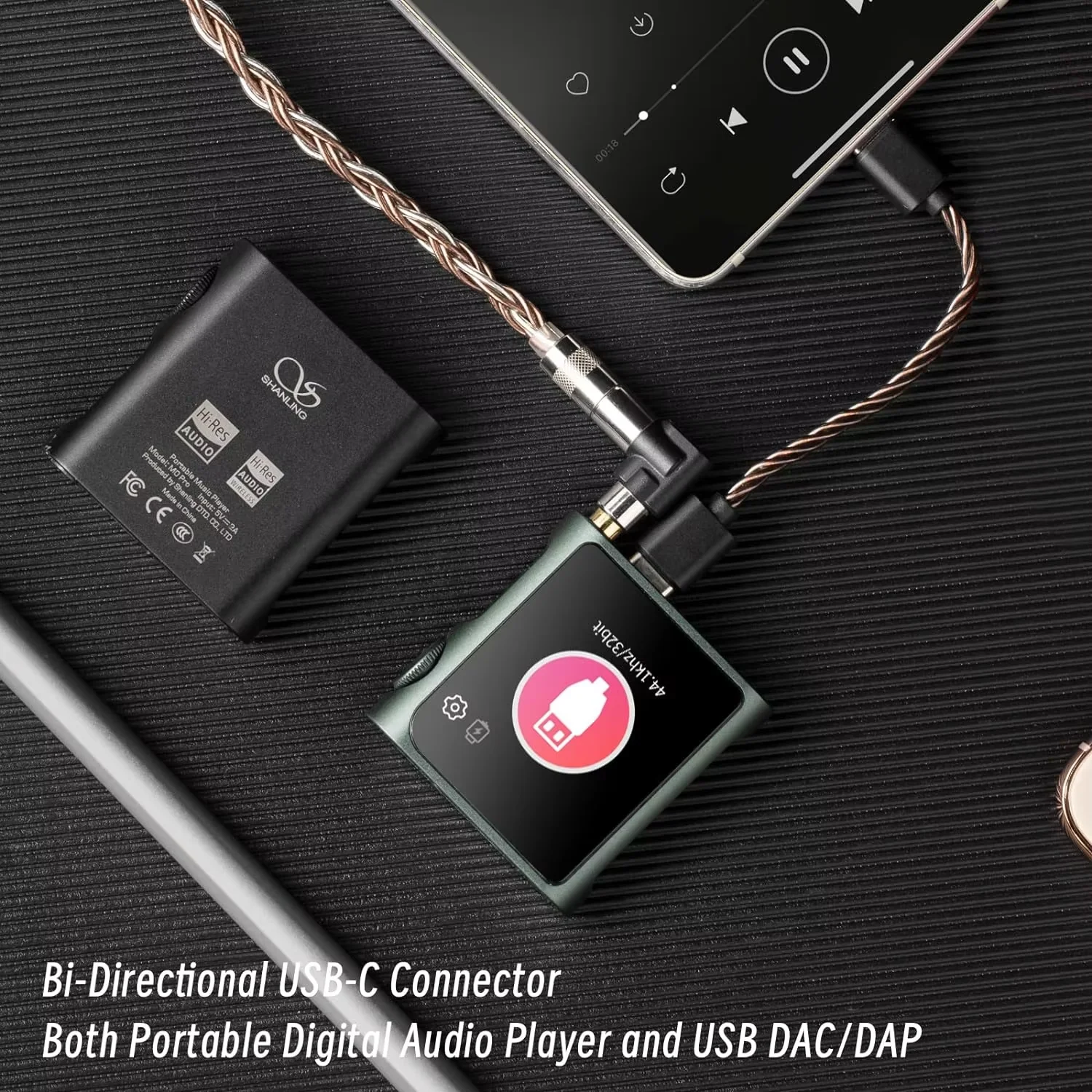 شانلينغ M0 Pro مشغل MP3 HIFI مشغل موسيقى محمول مرحبا الدقة الصوت مشغل MP3 اتجاهين بلوتوث 2 * ES9219C DAC LDAC aptX PCM384