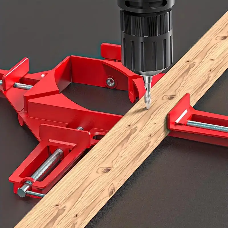 1/4 Pcs Heavy Duty 90 Degree Right Angle Clamps Adjustable Screw For Woodworking Picture Framing DIY