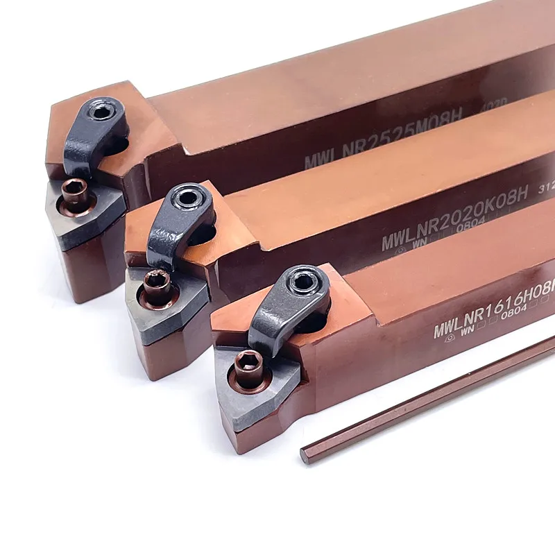 1PCS MWLNR 1616 MWLNR2020 MWLNR2525 MWLNR3232 High quality spring steel CNC cutting tool holder for external circular turning