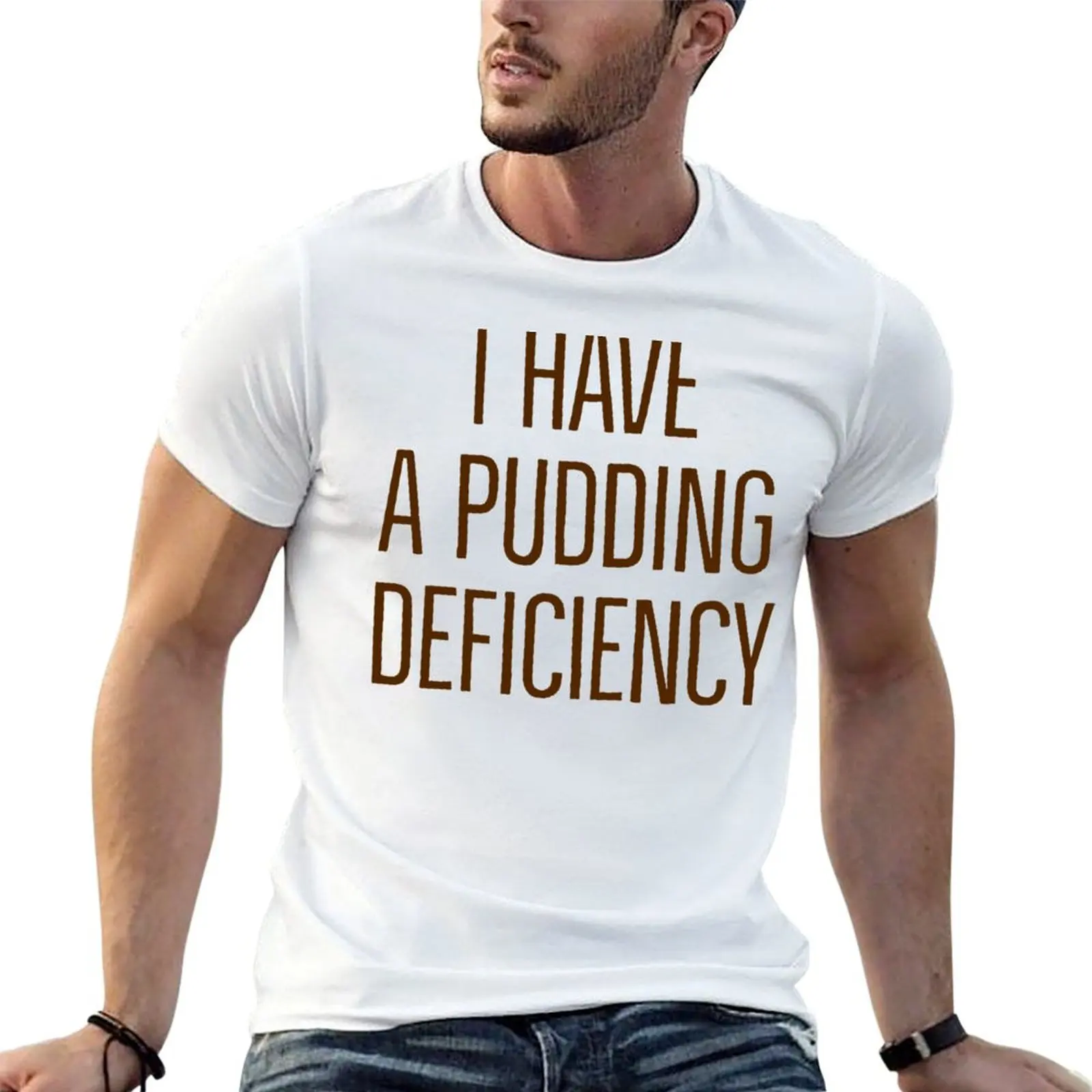 Pudding Deficiency T-Shirt Summer Print Short Sleeve Tee