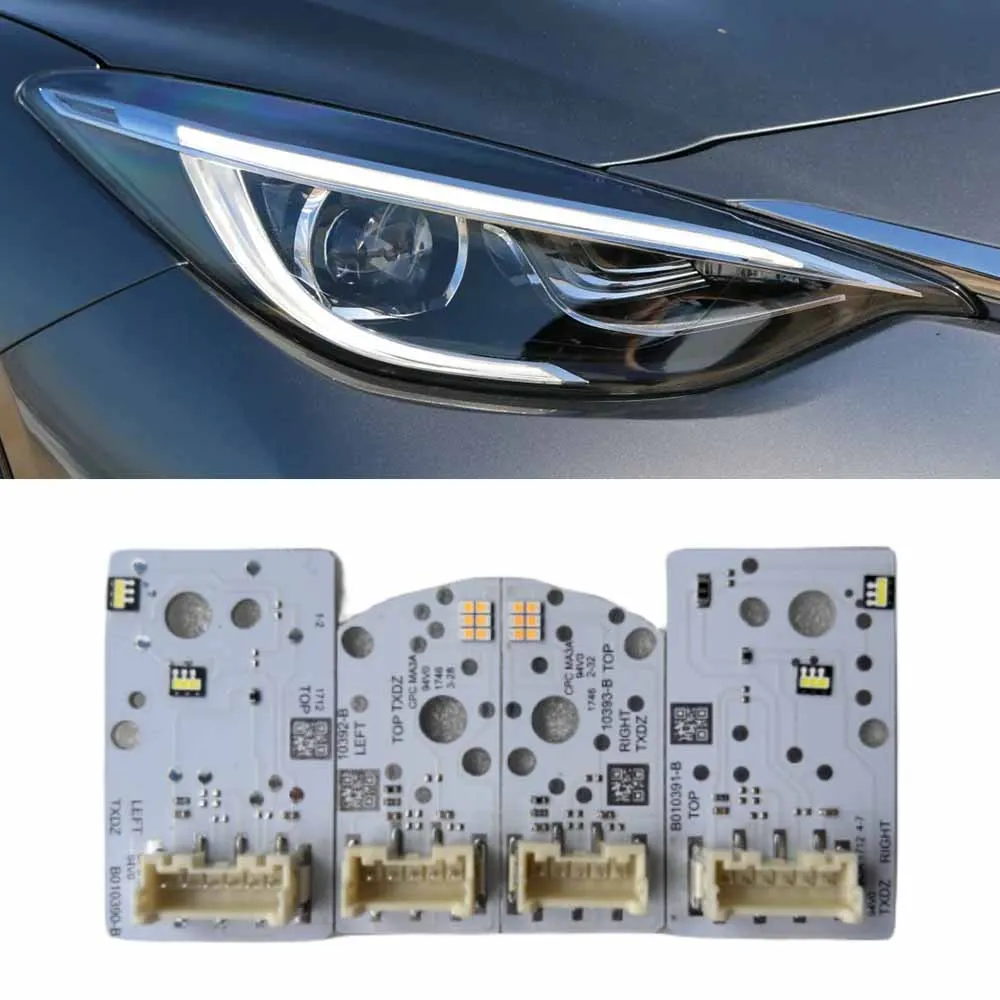 Nowe tablice LED B010390-B do Infiniti Q30 Angel Eyes światła dziennego B010391-B MDE911805 DRL Chips akcesoria samochodowe