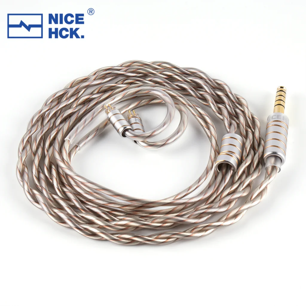 NICEHCK MixDNA HiFi IEM Cable 6N Sliver Plated Copper+6N OFC Mixed Earphone Upgrade Wire MMCX/2Pin/QDC for Davinci Cantor NEKO