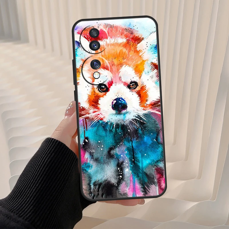 Red Panda For Honor Magic 7 5 6 8 Pro Case For Honor 200 400 70 90 Lite X8c X8b X9a X9b X9c X9d Win RT - view 3