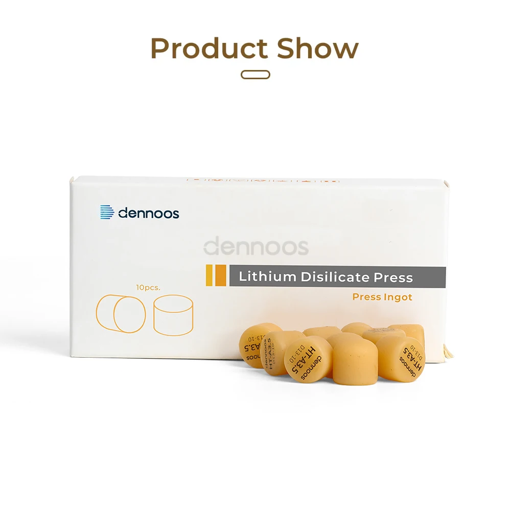 10PCS Lodden Press Ingots Lithium Disilicate Glass Ceramic Block Dental Glass Ceramic Ingot HT/LT/MT for Ultra-thin Veneer view 4