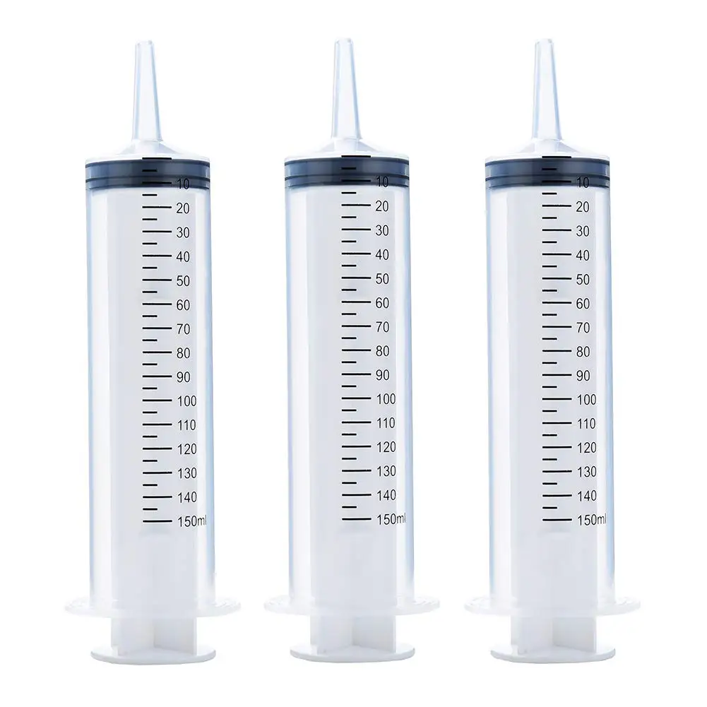 150ml Large Syringes, Sterile and Individual Sealed, Easy to Use and Clean, Plastic Garden Syringe for Liquid, lip Gloss, Paint