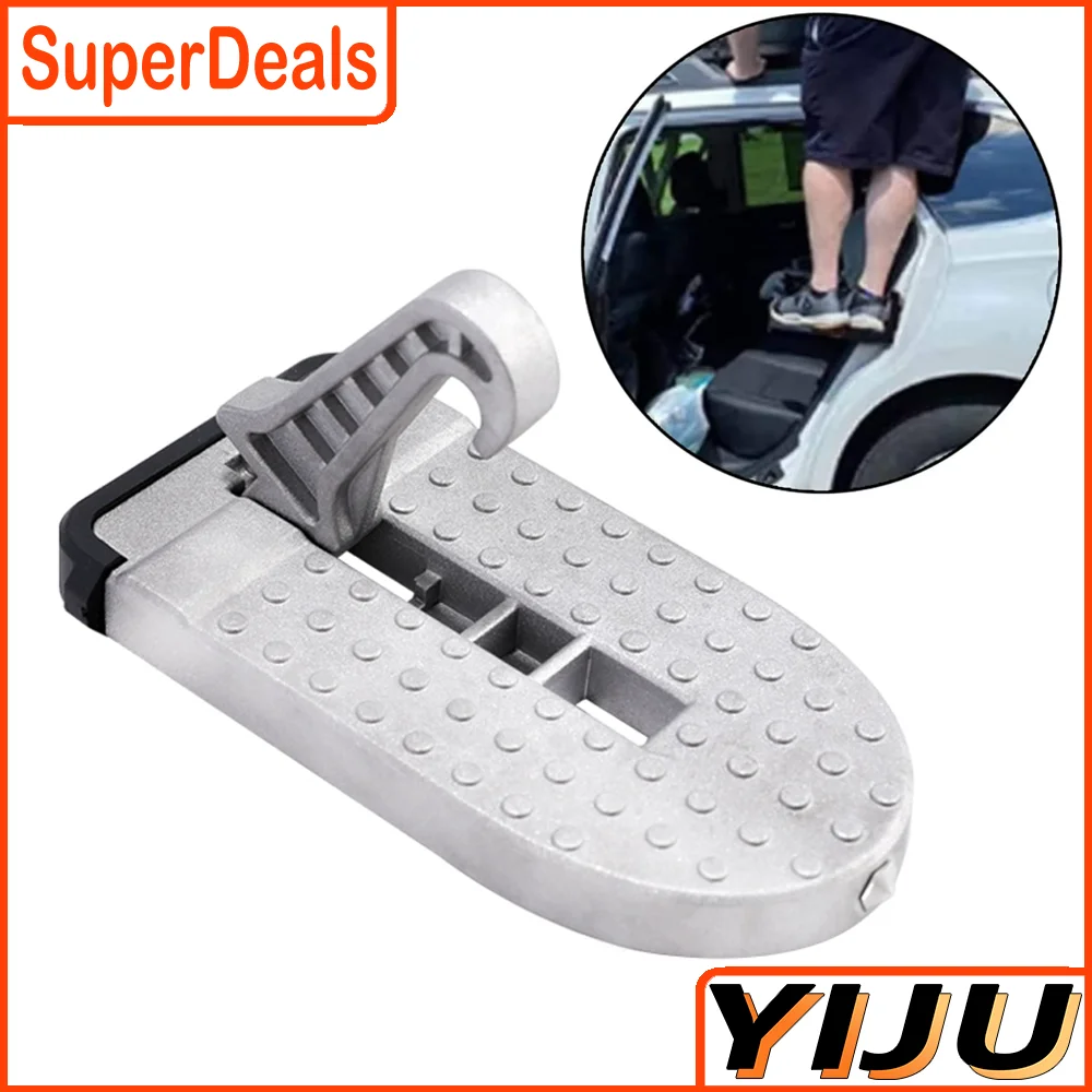 

Auto Gear Door Step Easy Access to Roof Supports Both Feet Foldable Car Roof Rack Step Glass Breaker Safety Hammer Hook Pedal