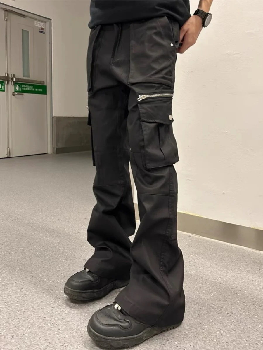 

Cleanfit American Sle Slimming Bell Bot Cargo Pants with kets Workwear Casual Trousers for Young Men Spring Autumn