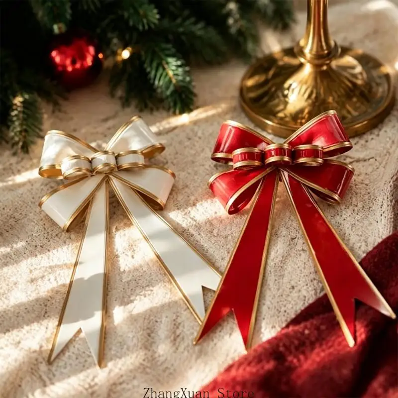 Weihnachtsbaum-Eisen-Schleife zum Aufhängen, Ornament für Einzelhandelsfenster und Geschenkdisplays, 3 x – Detail 5