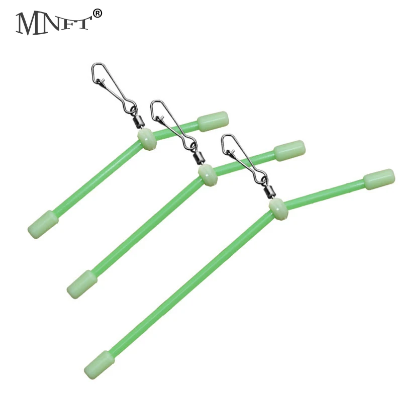 MNFT 12Pcs Fishing Anti-Tangle Feeder Boom Luminous Anti Tangle Booms With Snaps Tube Balance Connector Tackle Anti Tangle