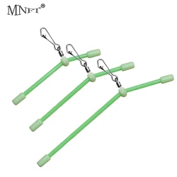 MNFT 12Pcs Fishing Anti-Tangle Feeder Boom Luminous Anti Tangle Booms With Snaps Tube Balance Connector Tackle Anti Tangle