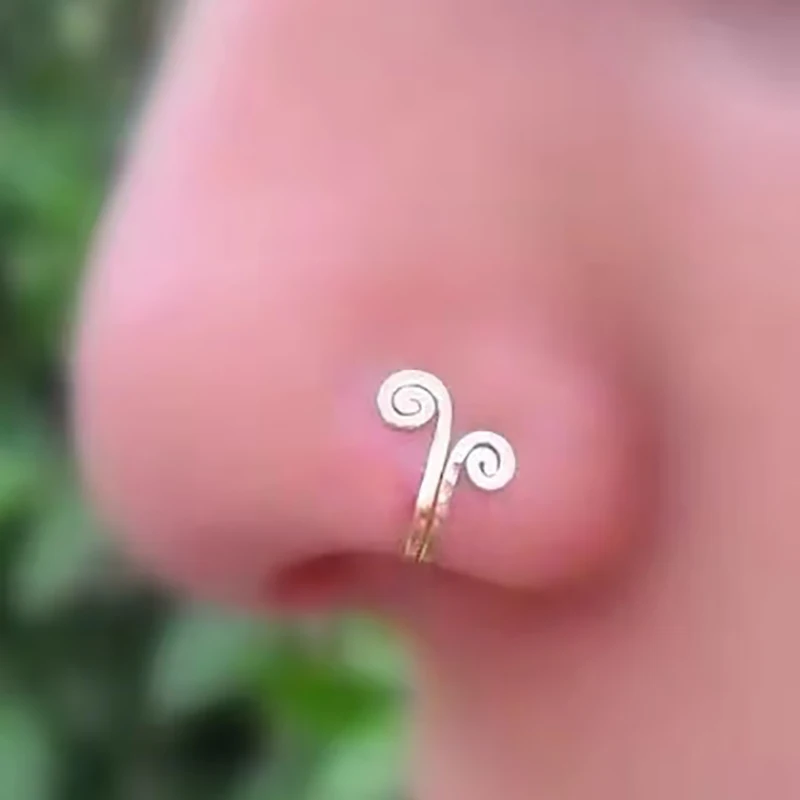 Wirbel Schnecke Nasen clip Tragus Clip Ohr manschette Ohrringe Frauen Mädchen gefälschte durchbohrte Ohrläppchen Nieten kein Piercing Ohrring Schmuck Geschenk