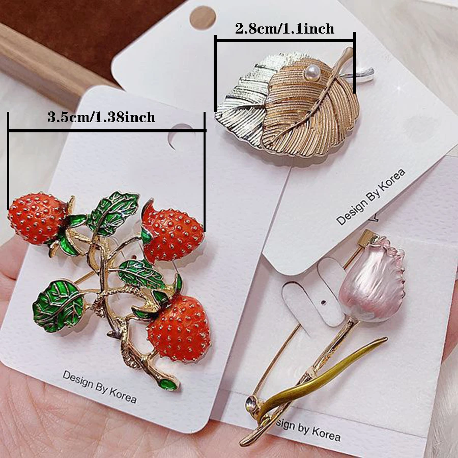 10Pcs Vintage Pearl Gemstone Inlay Copper Material Flower Women\'s Brooch Elegant Mixed Styles Multi Piece Set Brooch Jewelry