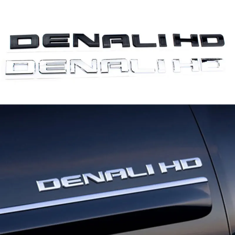 DENALI HD letter emblem Car Stickers for Chevrolet GMC 2500HD 3500 sierra DENALIHD Modified Accessories side door logo Decals